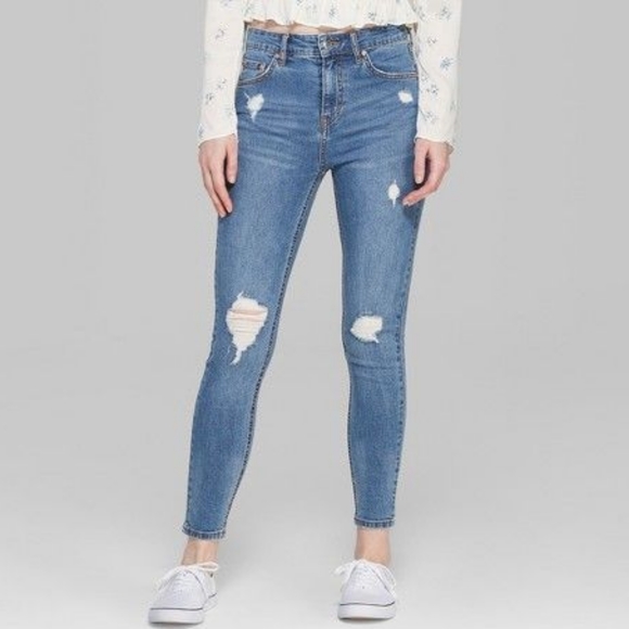 wild fable Denim - 🌞NWT Wild Fable High Rise Distressed Skinny Jeans